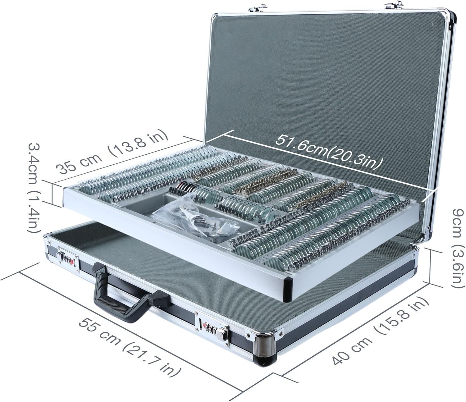 Professional 266 Lens Trial Set in Durable Aluminum Case – Precision Eye Testing