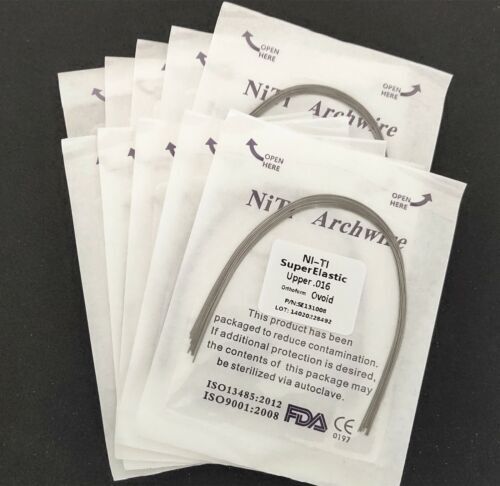 10 Packs Arcos de Dental Ortodoncia Redondos Niti Arco de Alambre Su Arch Wire