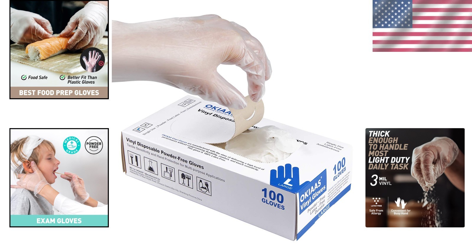Durable Disposable Gloves | Medium, 100 Count – Perfect for Cleaning & Cooking