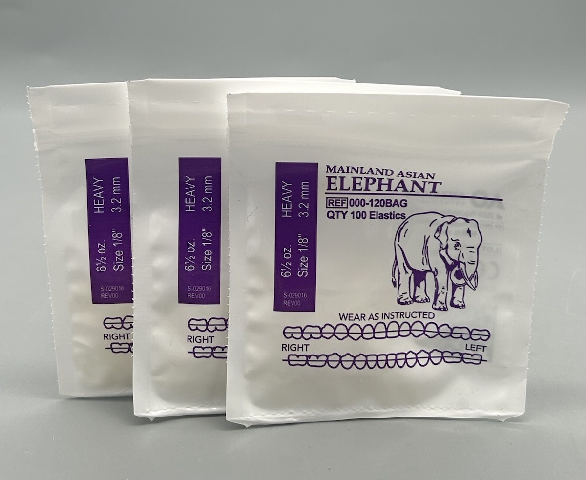 3 Asian Elephant American Orthodontics Braces Dental Elastics Bands