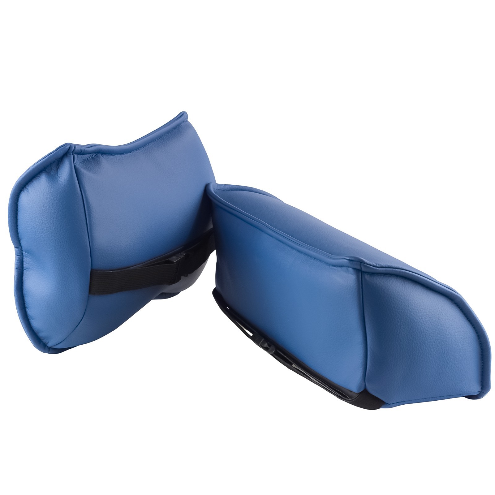 Dental Chair Neck Pillow Lumbar Cushion Memory Foam Microfiber Leather Dark Blue