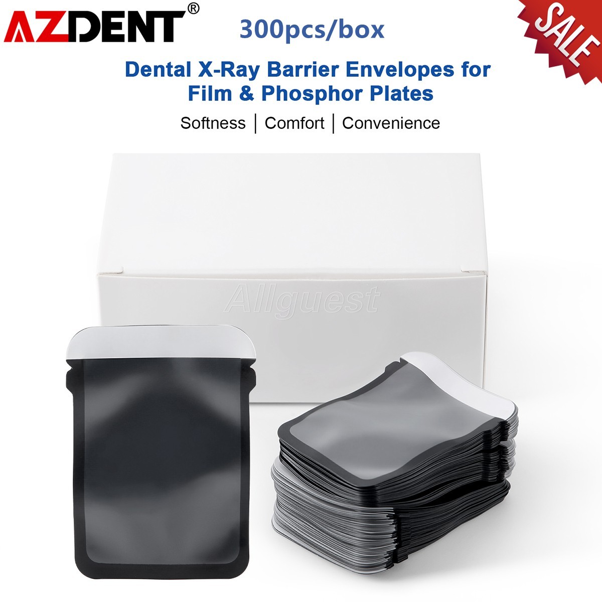 300pcs Dental Barrier Envelopes Size 2 for X-Ray ScanX Film&Phosphor Plates