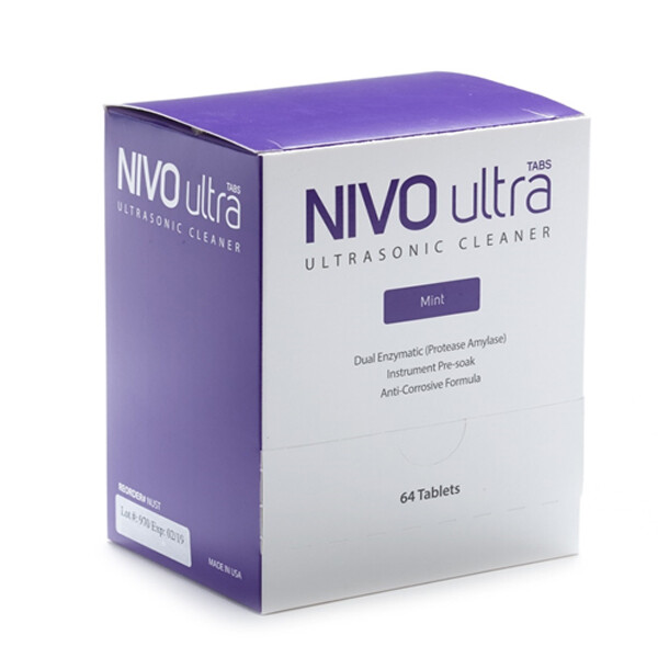 64pk Nivo Enzymatic Ultrasonic Cleaning Solution Tablets (USA Supplier)