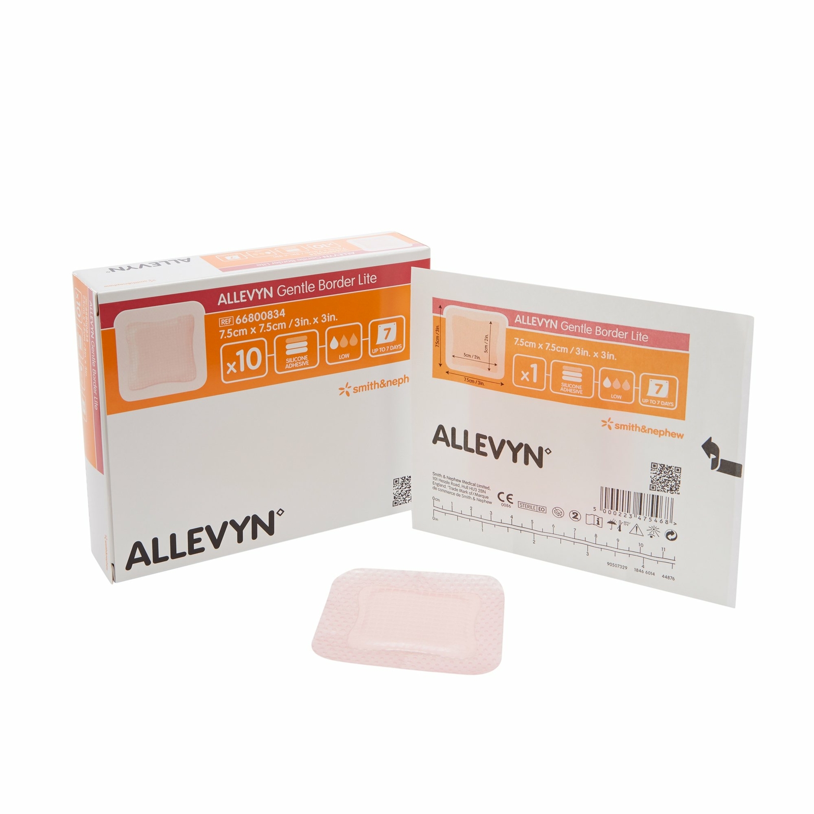 Smith & Nephew Allevyn Gentle Border Lite Thin Foam Dressing 3 x 3″ 60 per Case