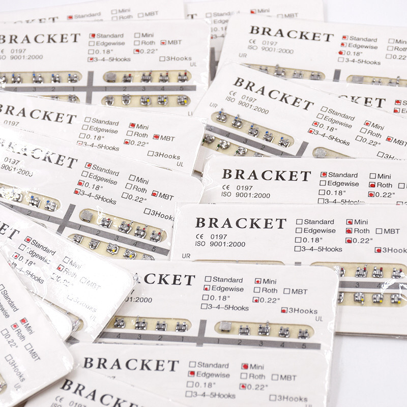 1-100Pack Dental Orthodontic Brackets Braces Roth/MBT/ Mini Standard 018/022