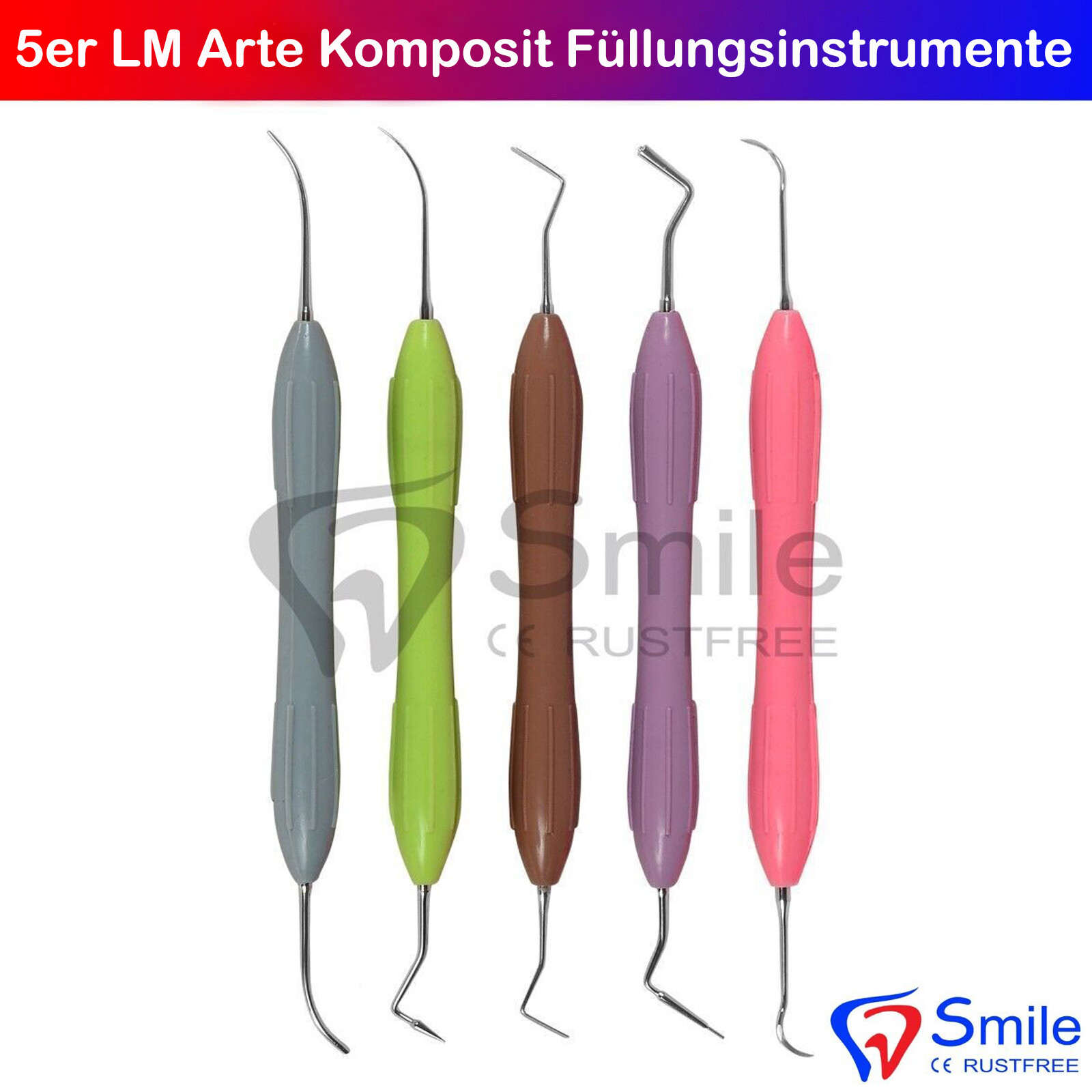 Filling Instrument Composite 5 Pack LM Arte Dentist Conservative Modeling