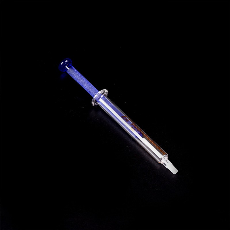 1mL Blue Glass Syringes Sampler Injector Lab Glassware Tool Gift High Qua.Q6
