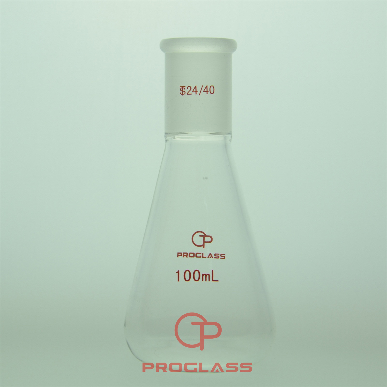 Lab Glass 100mL Erlenmeyer Flask Heavy Wall with 24/40 Standard Taper Joint