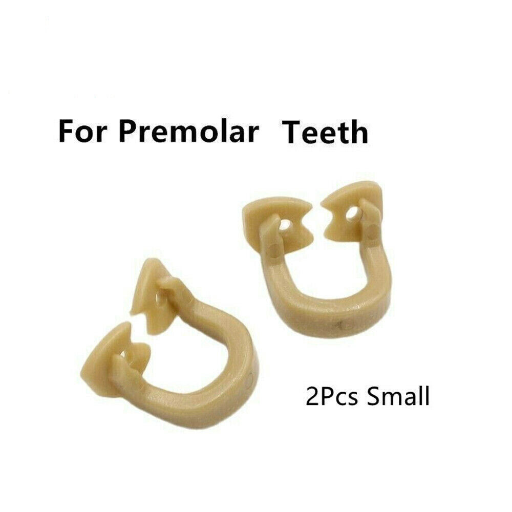 4Pcs Dental Rubber Dam Clamps Resin Soft Clamp Ring Universal Barrier Clips