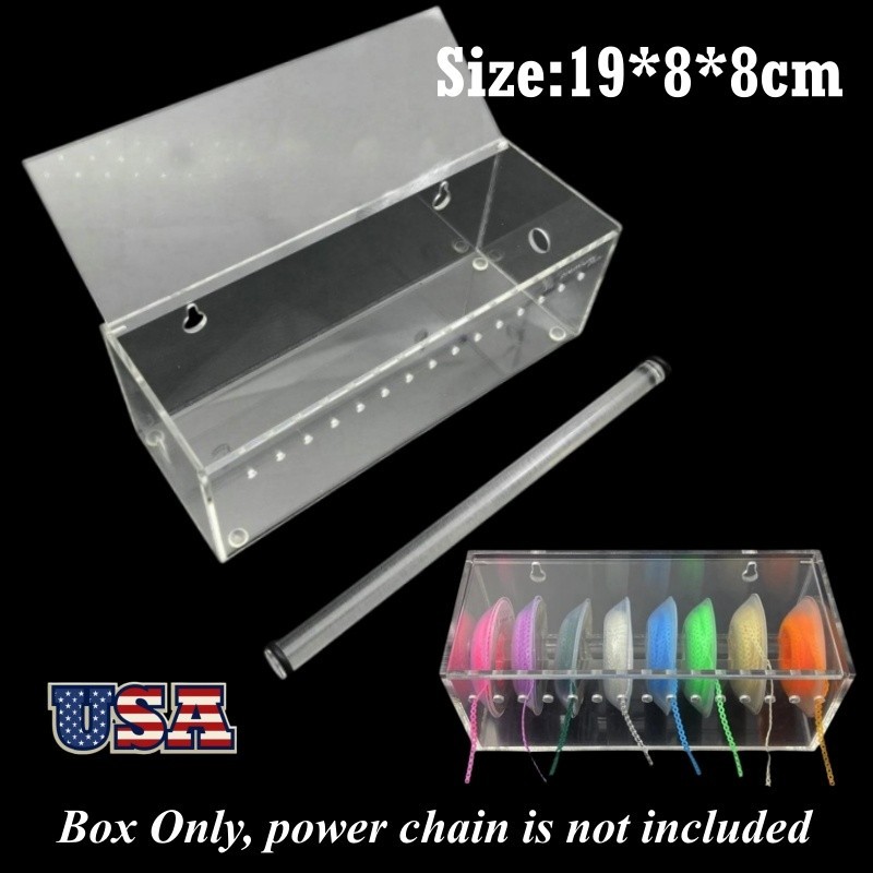 Dental Ortho Power Chain Box Acrylic Dispenser Placing Storage Box Holder Case