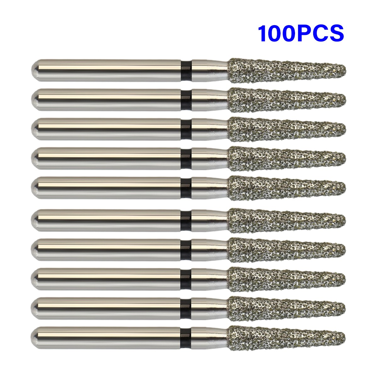 Dental Bur Diamond FG 856/018SC Round End Taper Coarse Grit High Speed 100PCS