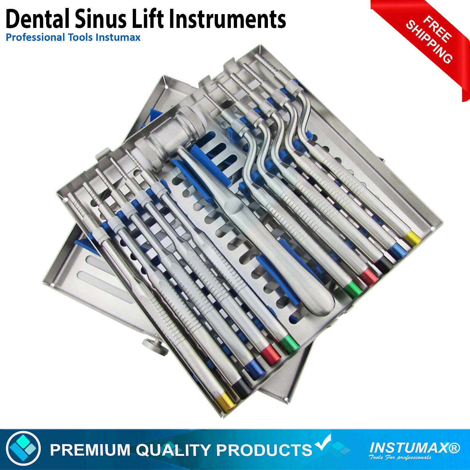 Sinus Lift Offset Concave & Convex Angled Tip Osteotomes Dental Surgical Implant