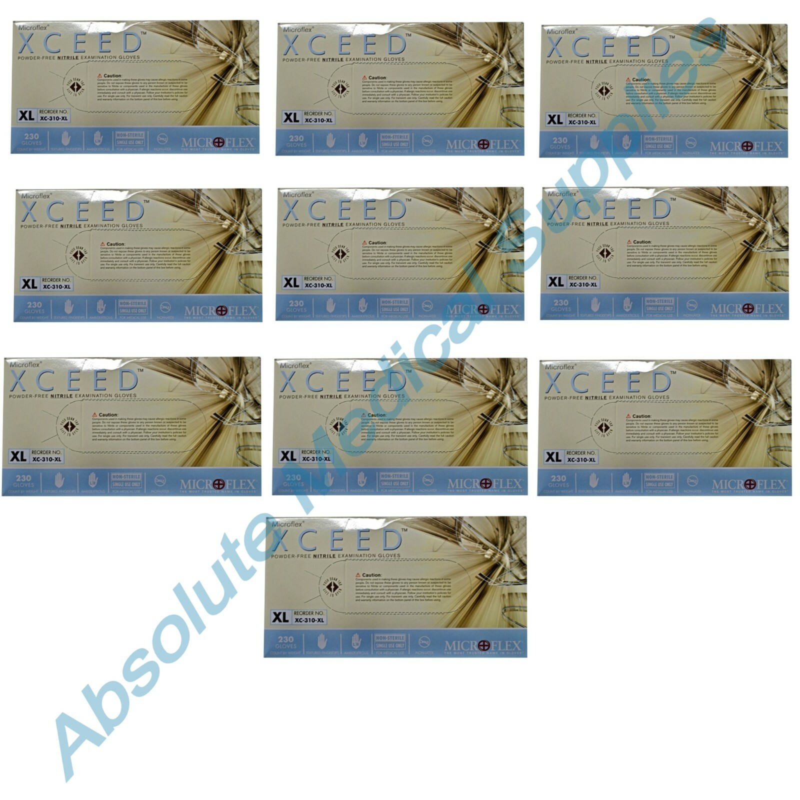 Ansell Microflex XCEED Powder-Free Nitrile Medica 2,300 Gloves X-Large XC-310-XL
