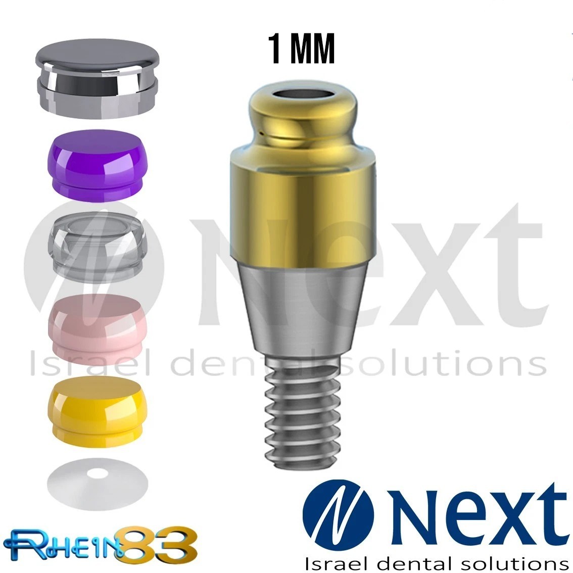 OT Equator abutment 1 mm attachment Hiossen Regular Set RHEIN83 Italy