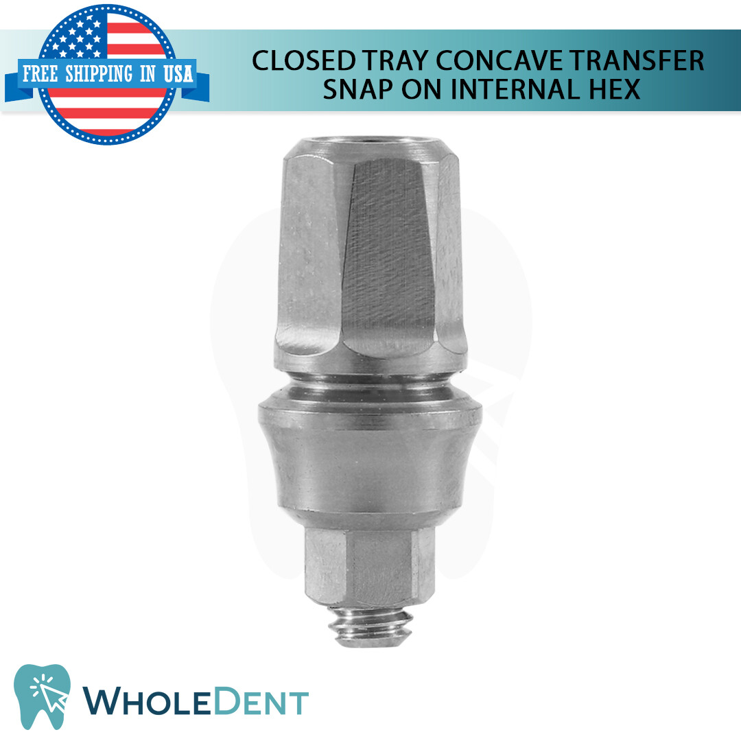 Plastic Snap-on Concave Anatomic Transfer Cap Dental Implant Abutment