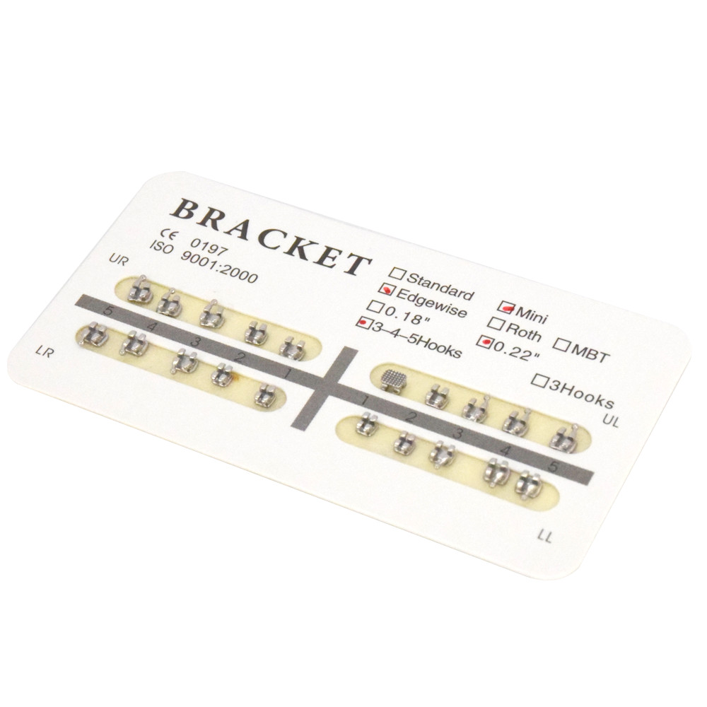 Dental Orthodontic Bracket Braces MIM Monoblock Ultrathin Roth/MBT 022/018 Hooks