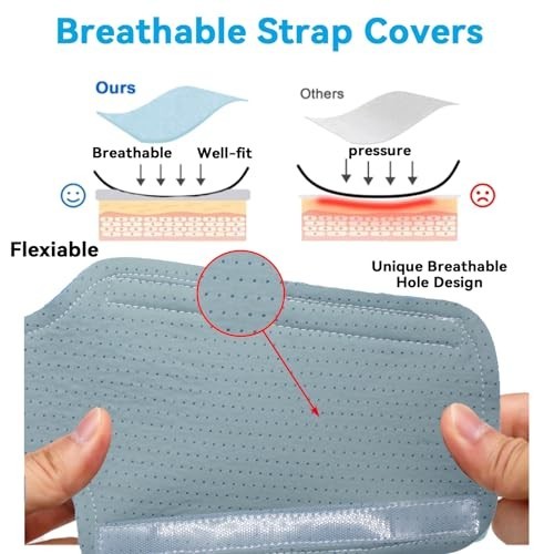 Cooling Neck Strap Pads Kit – 5 Pack Soft Fleece Comfort Covers for Face Masks,