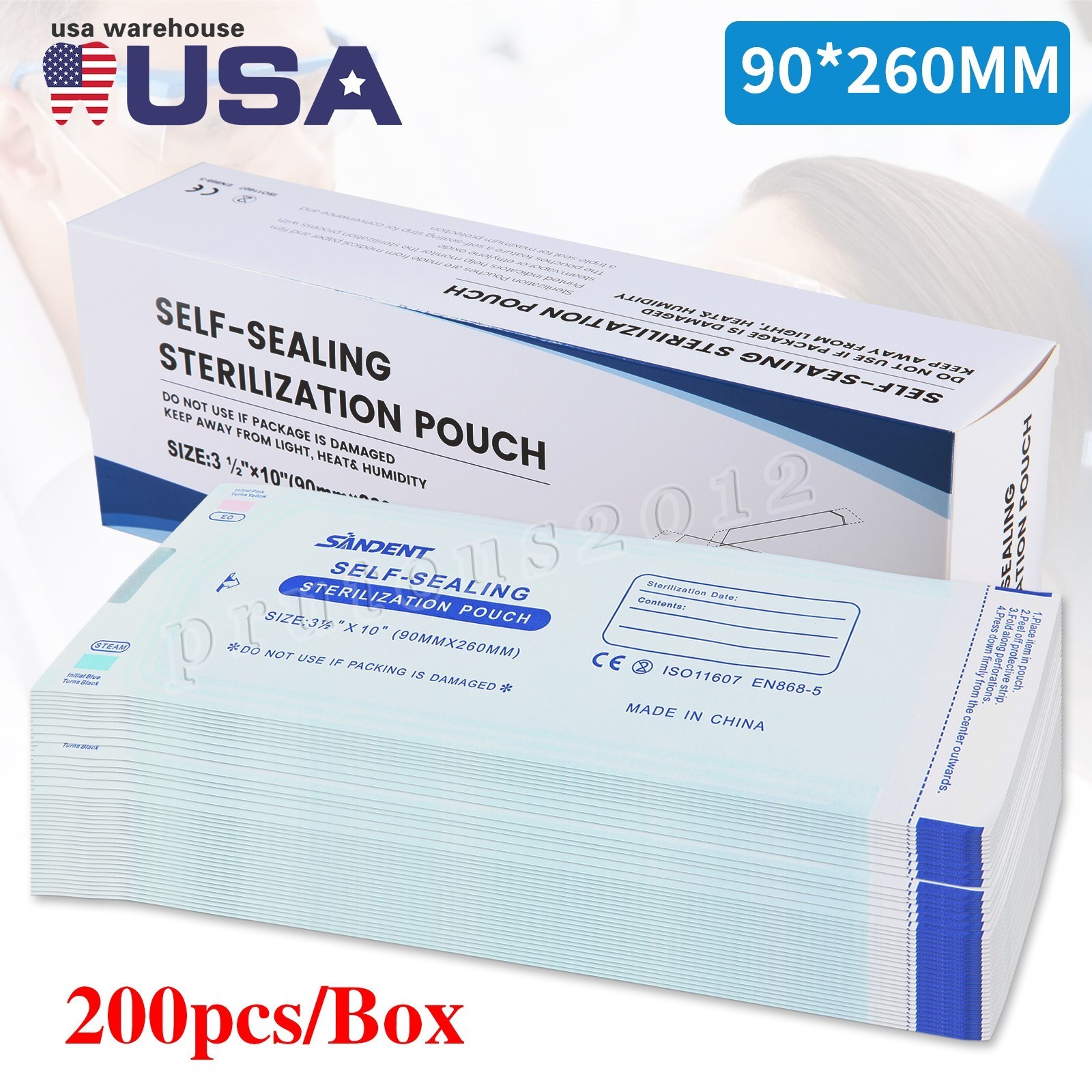 Self Sterilization Pouches Autoclave, Medical Sterilizer Bags Dental Tattoo Nail