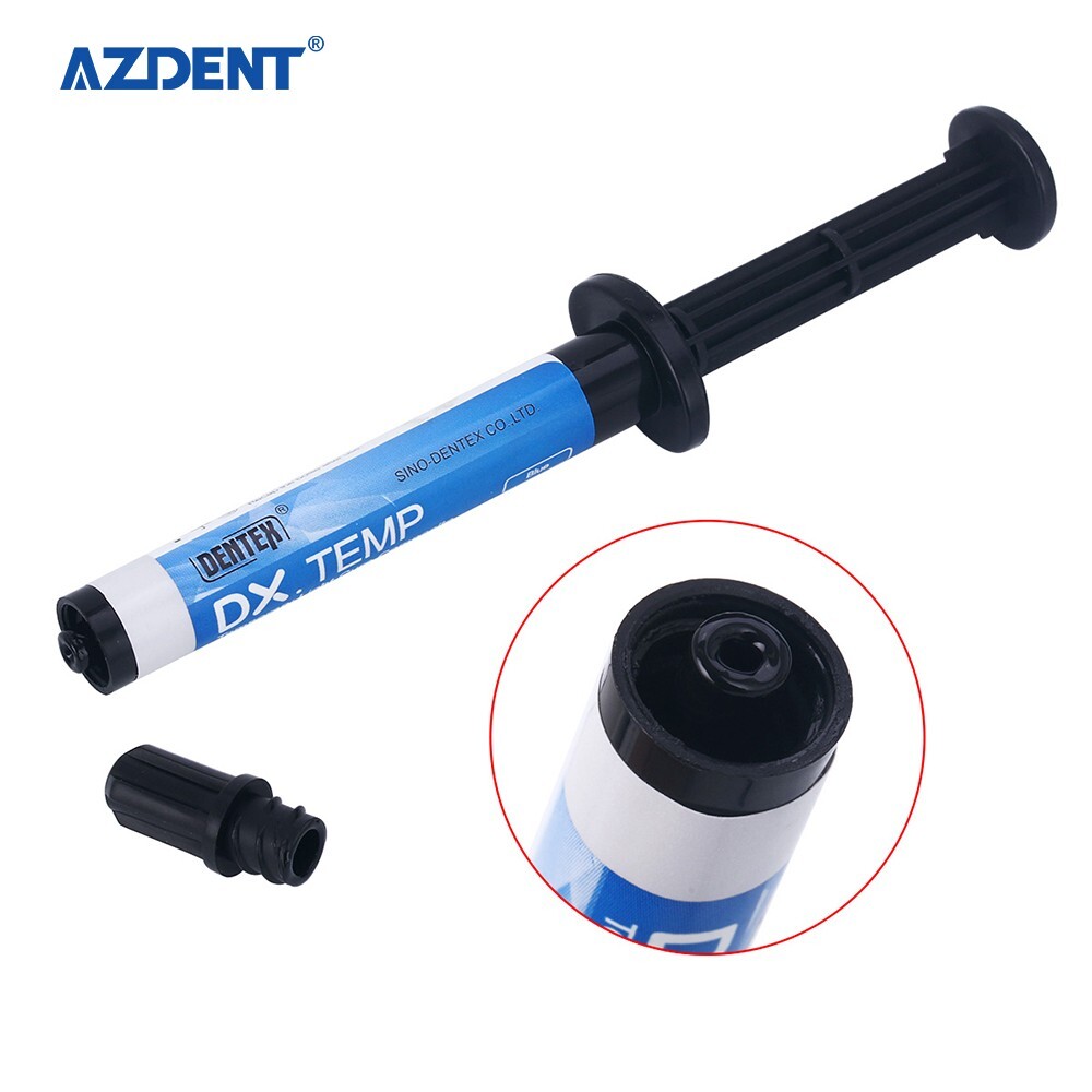 Dental Temporary Flow Light Cure Blue Filling Composite Resin DENTEX 2.5g Blue