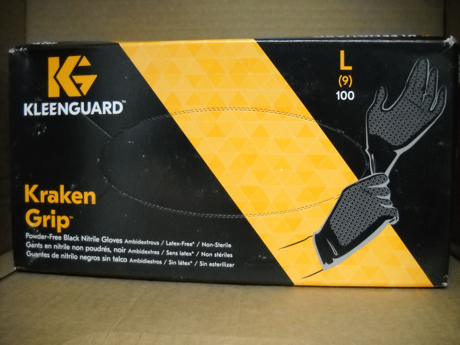 Kleenguard Kraken Grip Nitrile Gloves Size L 49277 (1 Box of 100)