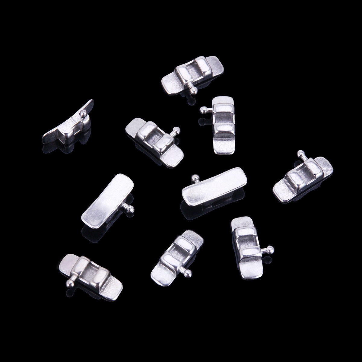 10 Pcs/Pack Dental Ortho Stainless Steel Lingual Sheath Left / Right/ No Hook