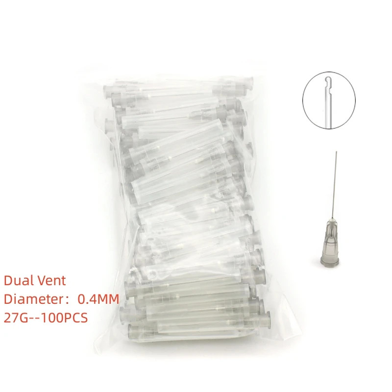 100pcs Disposable Dental Endo Irrigation Needle Tip 25G/27G/30G Syringes Tips