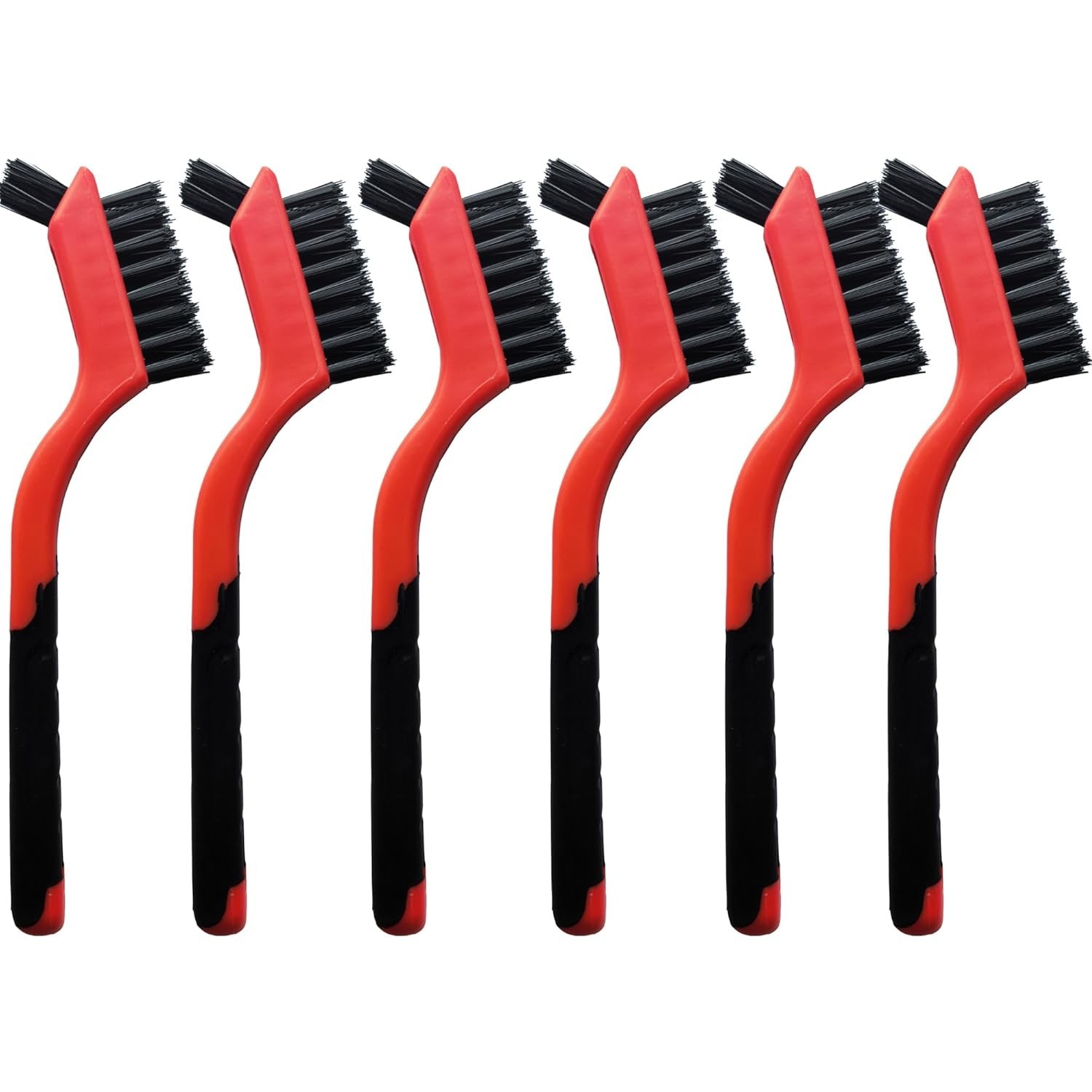 6-Pack Nylon Cleaning Brushes – Non-Scratch Nylon Bristles for Delicate Surfa…