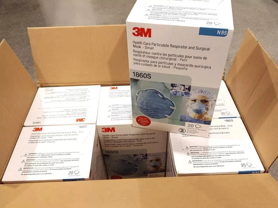 Case of 120 3M 1860S N95 Small Particulate Respirator and Surgical Mask