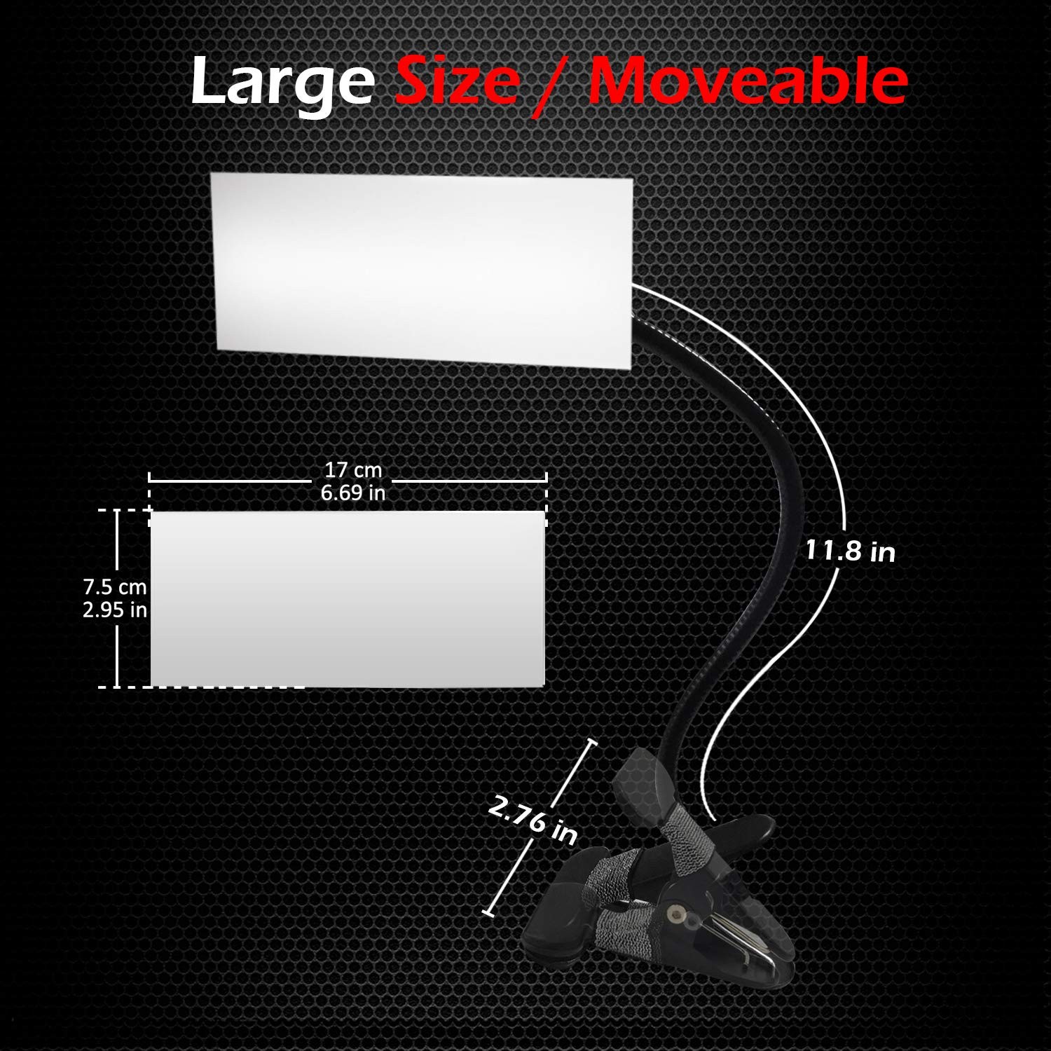 Ampper Clip On Security Mirror Convex Cubicle Mirror For Personal Safety And
