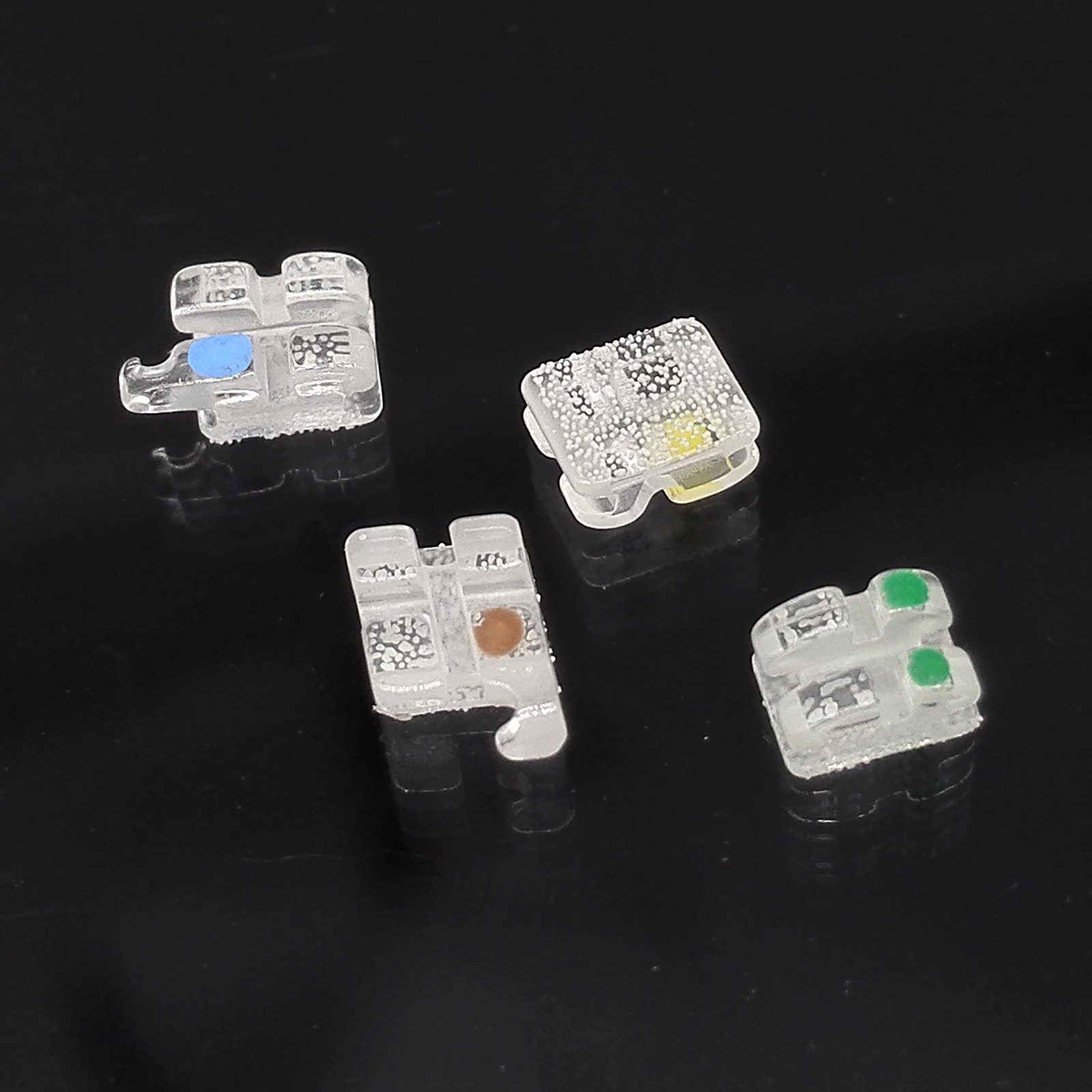 Orthodontic Sapphire Brackets Ceramic Dental Clear Brace MBT/ROTH 022 345Hooks