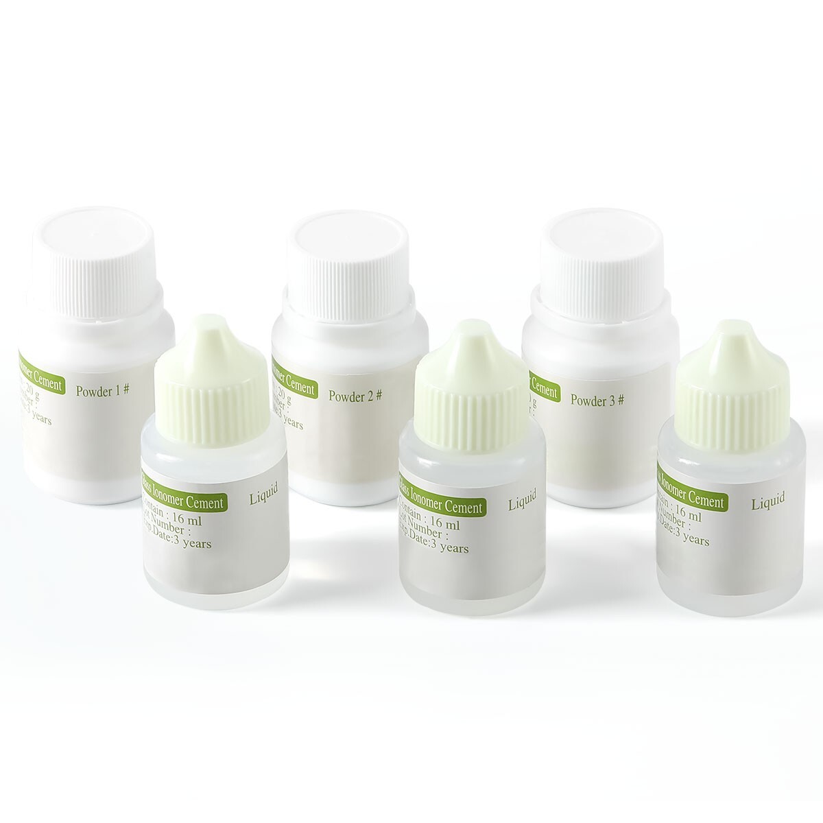 Kit de cemento de ionómero de vidrio dental resina para revestimiento y restaura