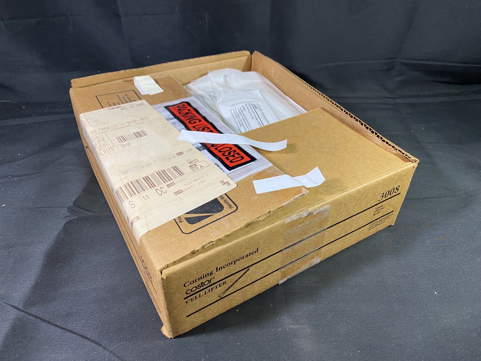 CORNING 18cm Length 1.9cm Length Individually Wrapped Cell Lifters 3008 (~80/pk)
