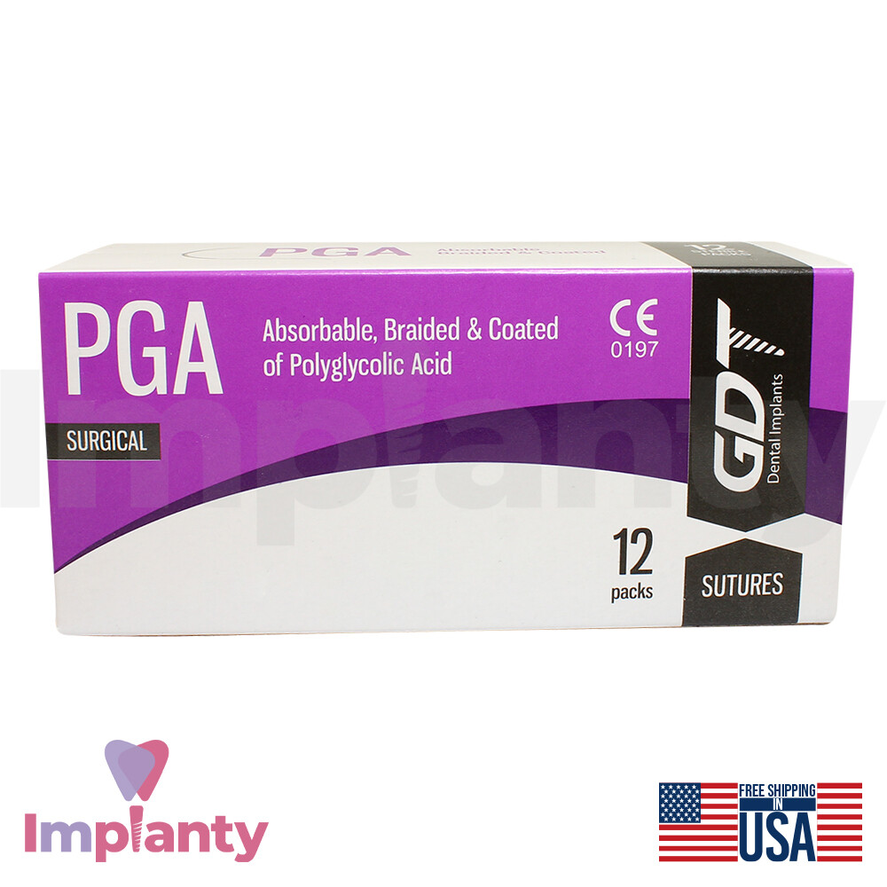 X5 PGA Sutures Absorbable Violet Braided 12 Pcs Sterile Training Thread