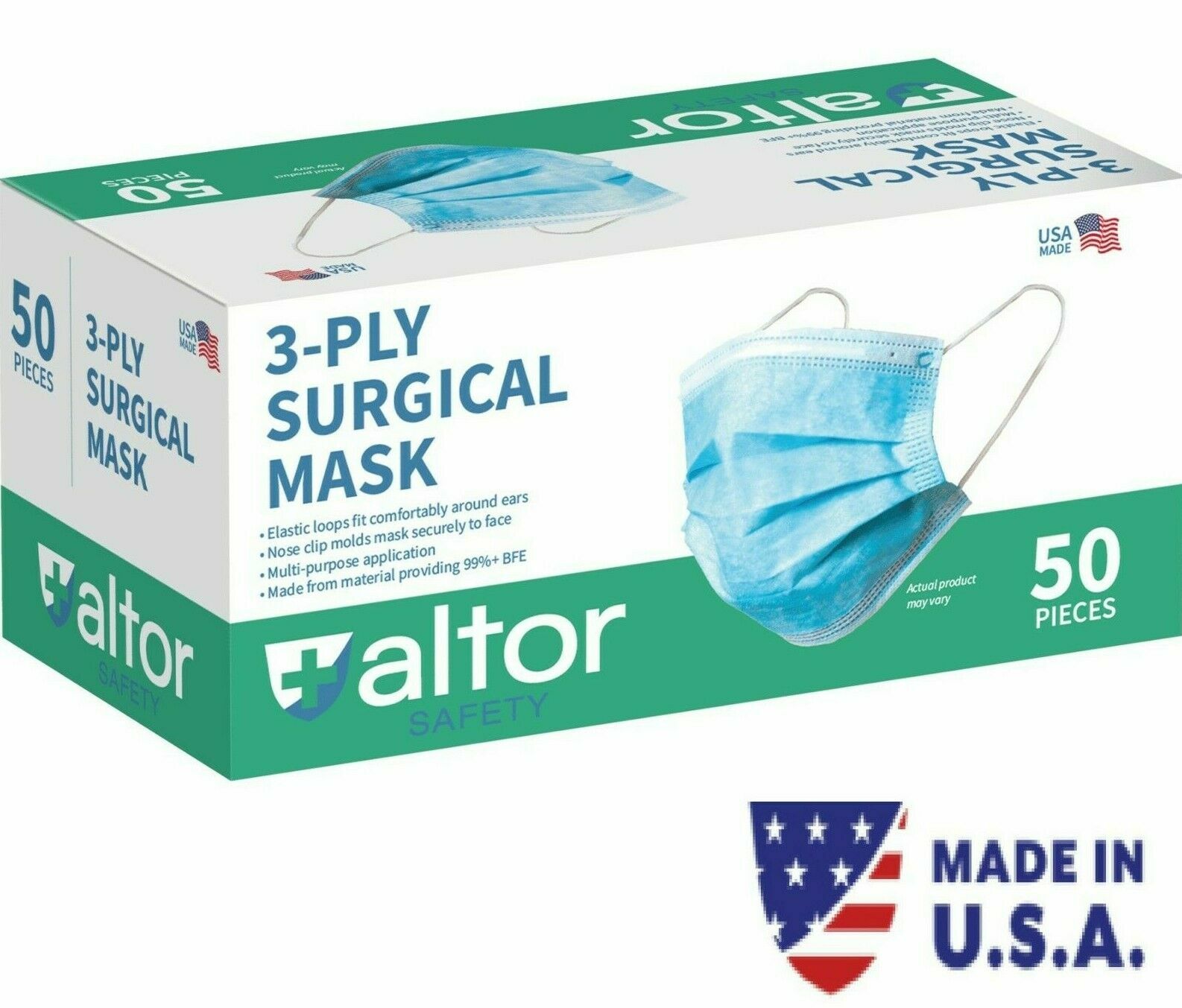 MADE IN USA✅ 3PLY SURGICAL DISPOSABLE MASKS ASTM LEVEL 2 FDA Approved 50/100/200