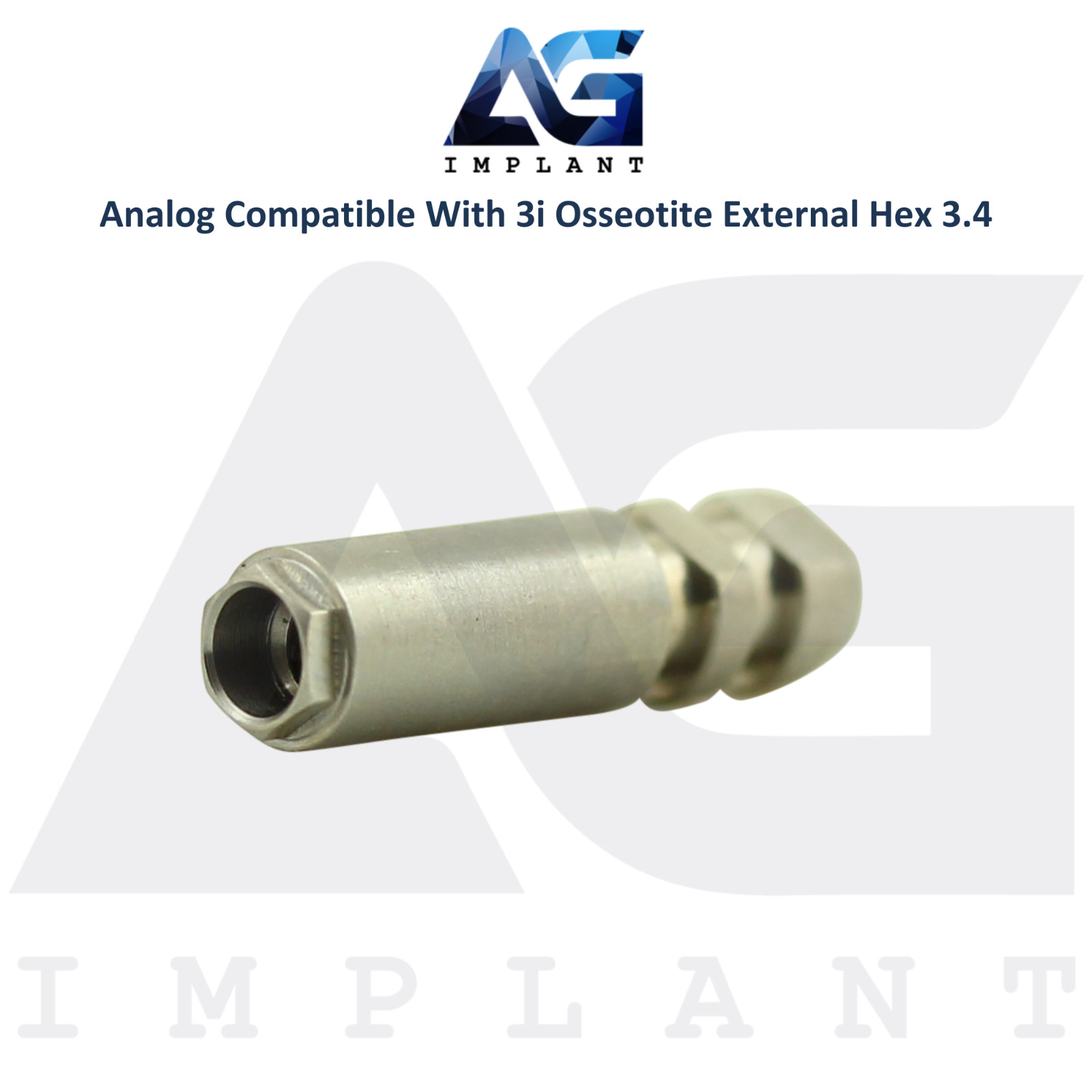 5 Fixture Analog Compatible with 3i Osseotite External Hex Ø3.4mm Dental Lab
