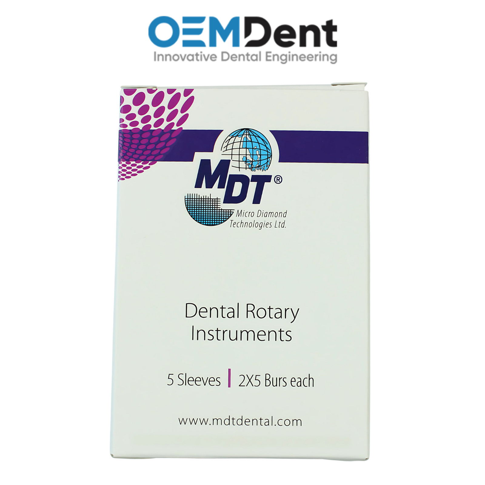 MDT FG End0 Pointed Cone with Rounded Uncoated Tip Diamond Burs E165 Restoration