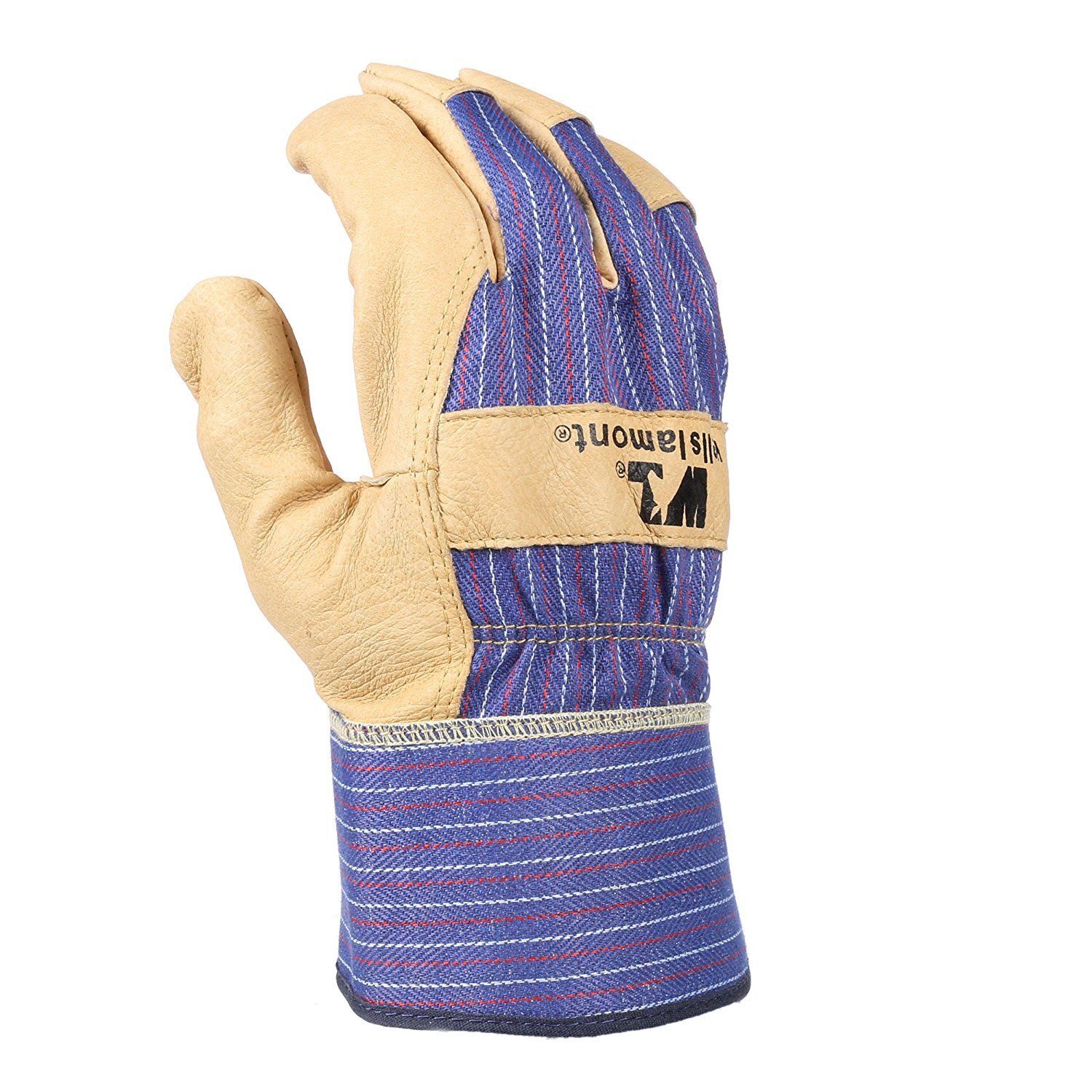 Heavy Duty Grain Leather Work Gloves with Safety Cuff, Leather Palm, Medium…