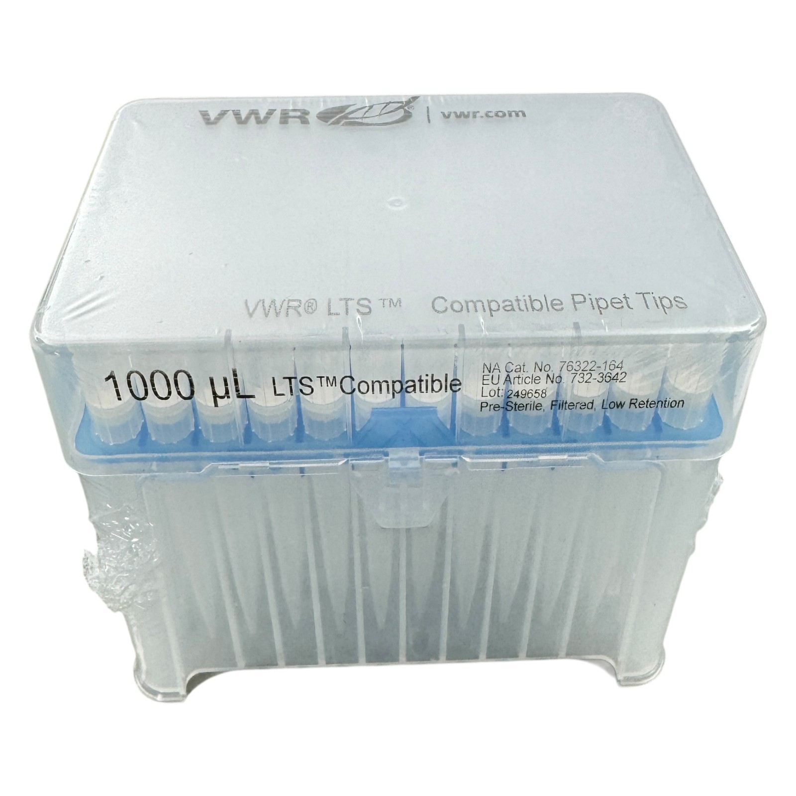 VWR 76322-164 LTS Compatible Pipet Tips 1000µl Filtered Low Retention