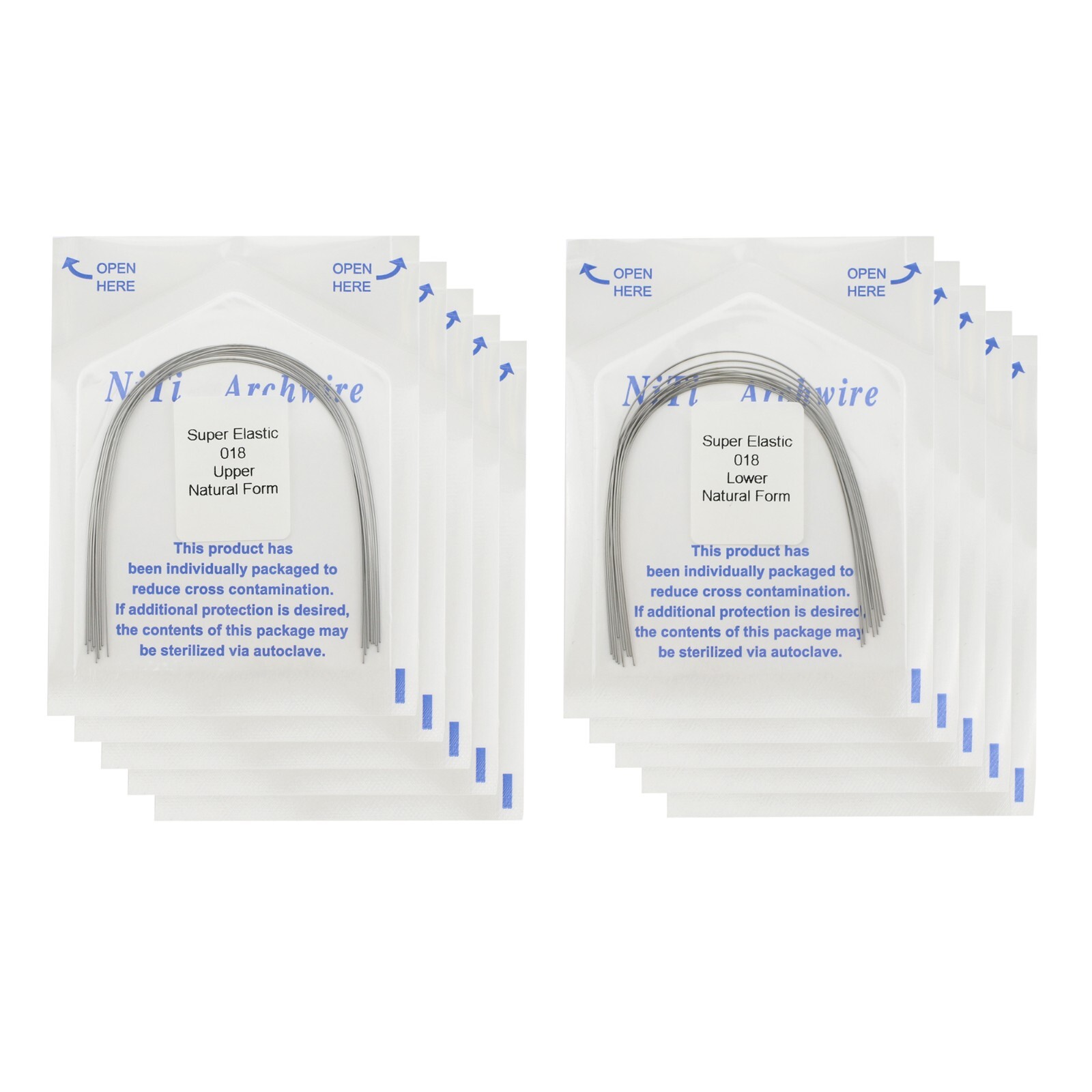 100pcs Orthodontic Arch Wires Niti Elastic Round Natural Arcos de Ortodoncia