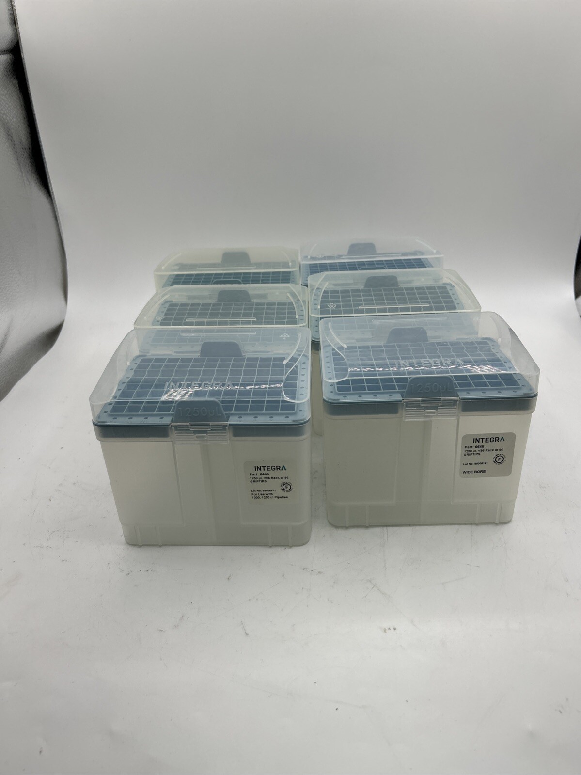 Lot Of 6 Integra Pipette Tips 1250 ul 6445 See Pics 30 Days Warranty