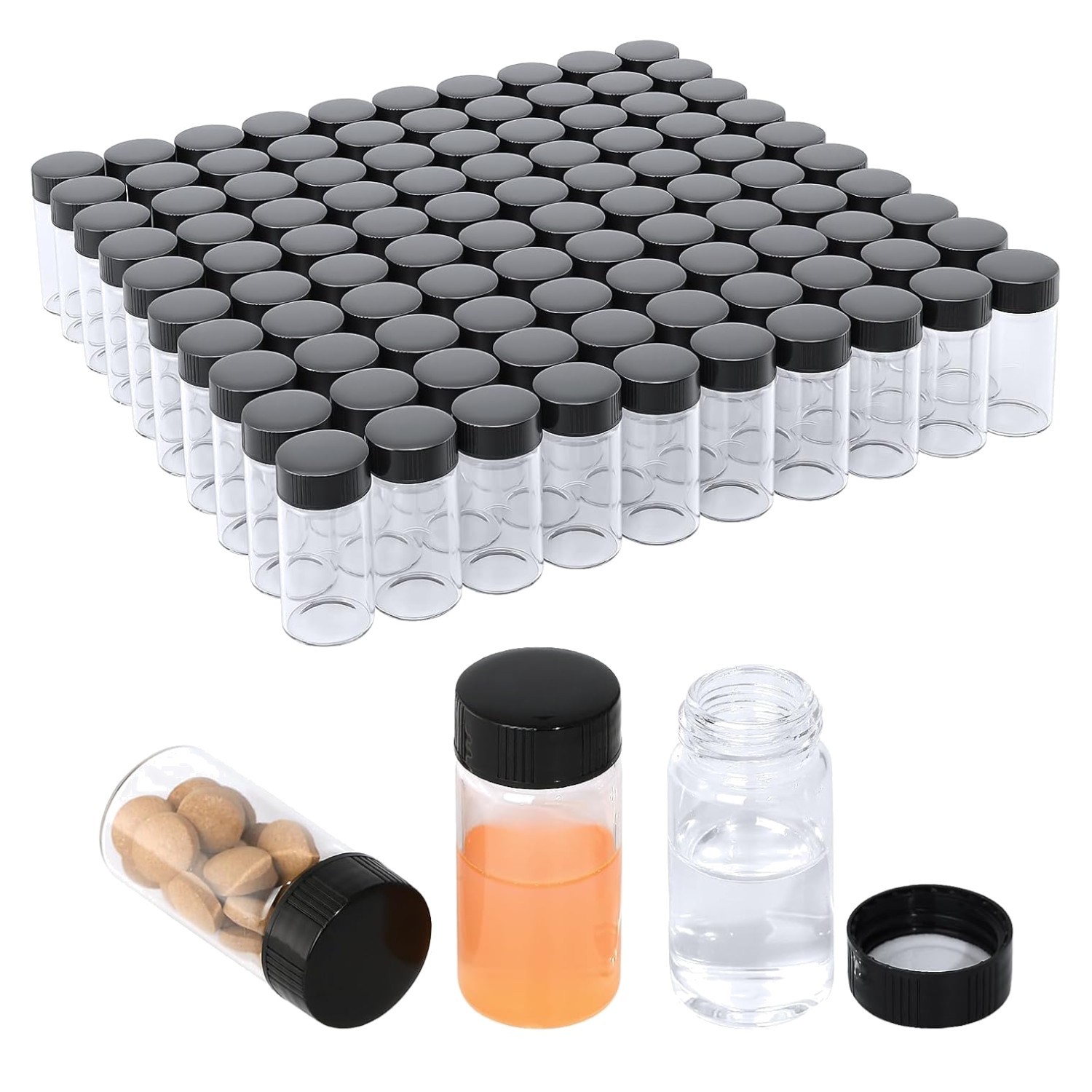 20ml Glass Vials for Essential Oils – Bulk 100pcs