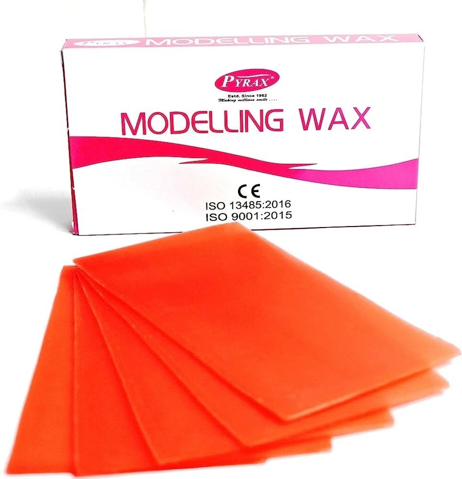 Pyrax Dental Modelling Wax Use for Dentures 12 Sheets Pack 200g (Fast Ship)