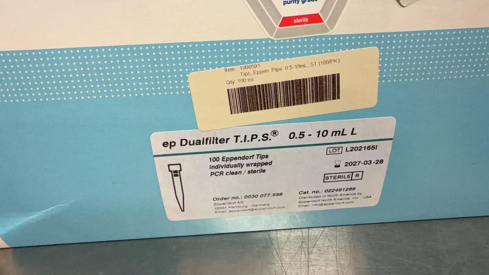 Eppendorf 0030077598 Dualfilter Tips 0.5-10 ml L, 100 tips