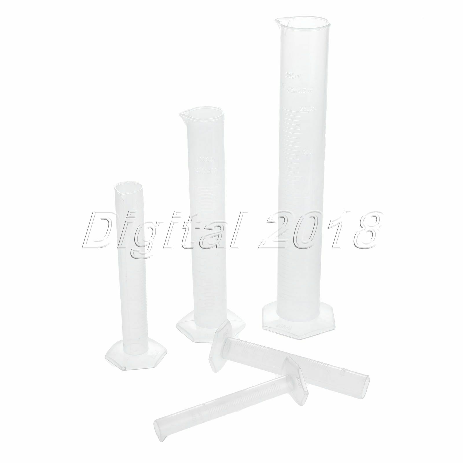 Helpful Transparent Plastic Measuring Cylinder Liquid Tube Laboratory Test Cup