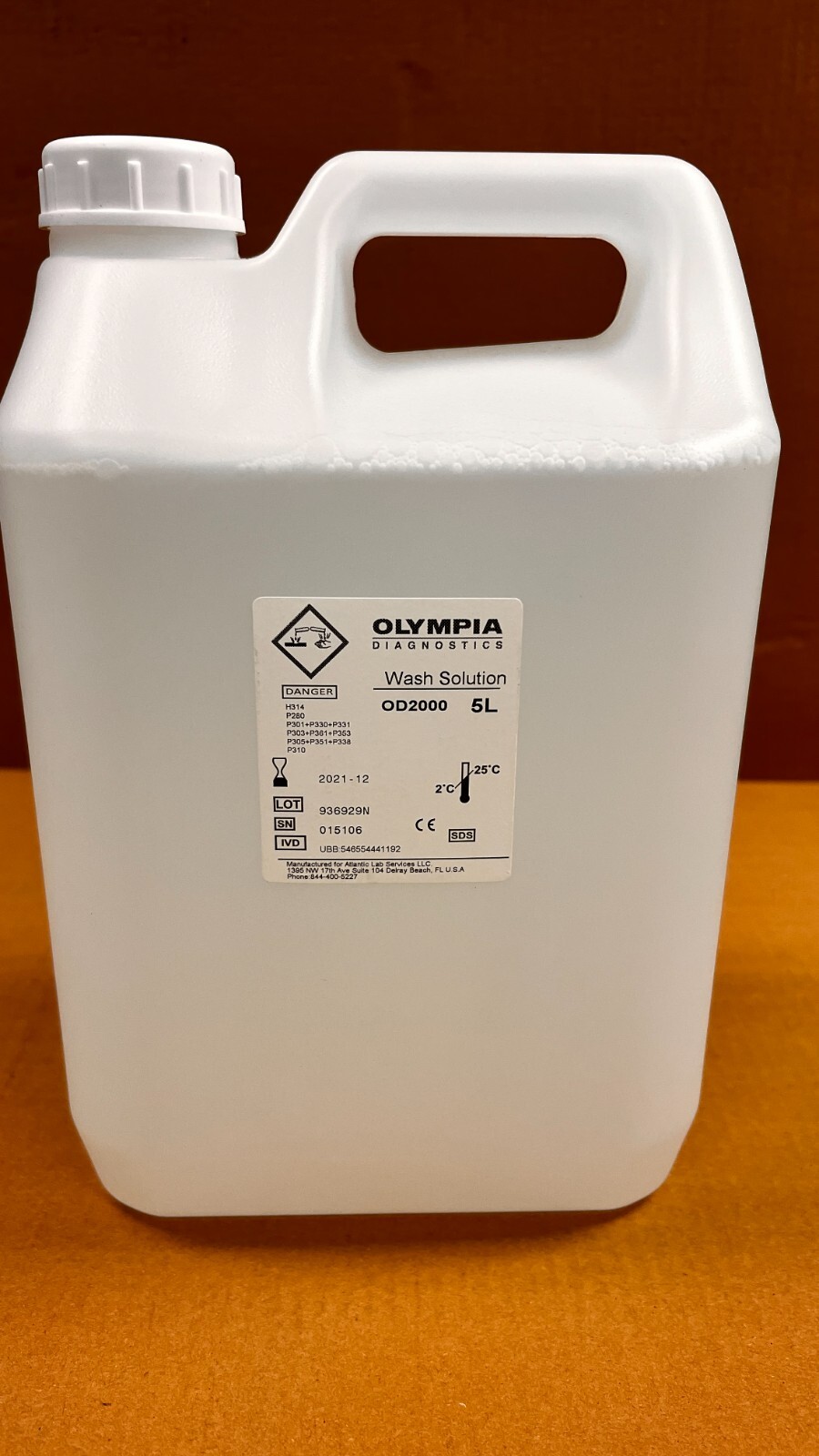 OD2000 Wash Solution – 4 x 5L (20L) for Beckman Coulter AUs (ODR2000)