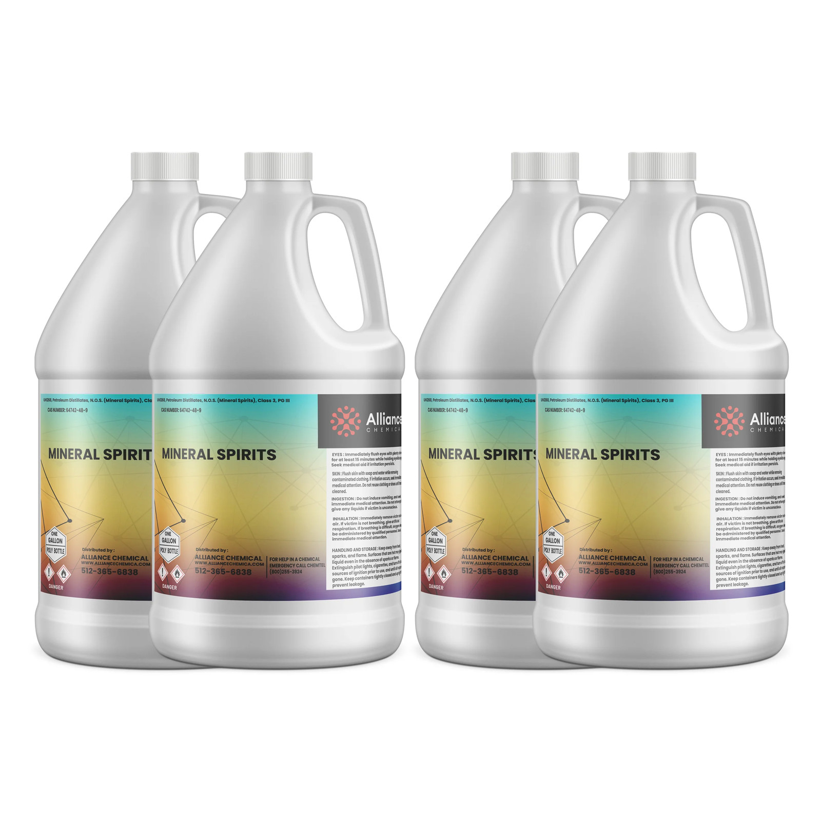 Mineral Spirits – Odorless Solvent & Thinner – 4 Gallon Case