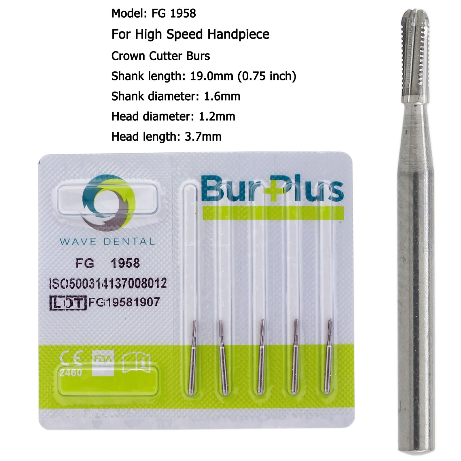 Wave Dental Carbide Burs FG Round Burs High Speed Friction Grip FG 4 6 8 330 245