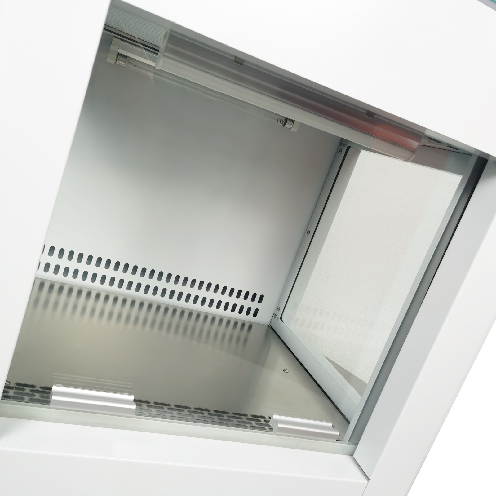 110V Mini Lab Purification Workbench Desktop Type Lab Fume Hood Fume Cupboard