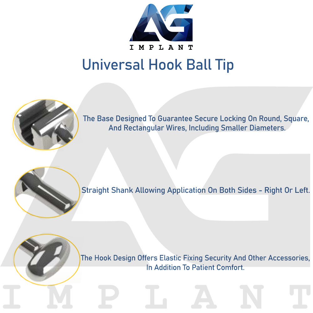 Straight Universal Hook Ball Tip Slot Archwire Crimpable Wire Orthodontic Dental