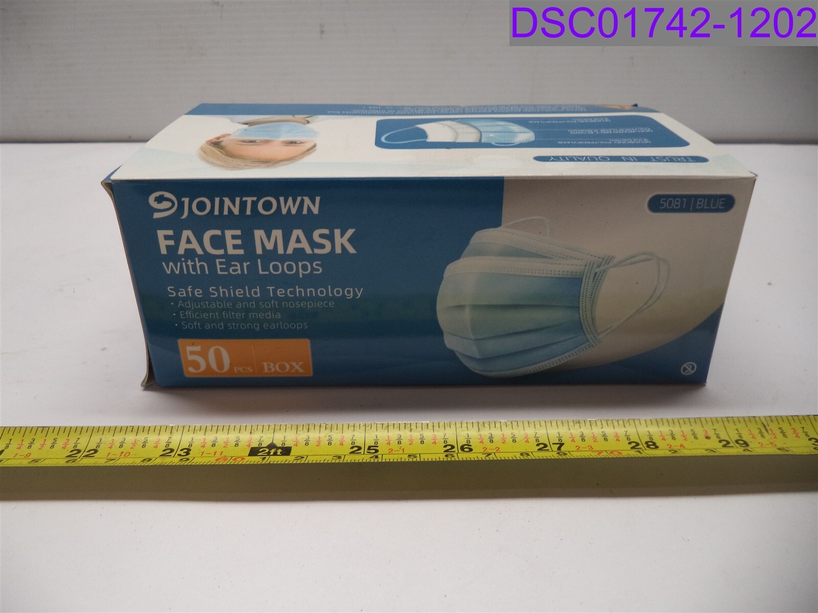 Qty = 20 Boxes: Jointown Mask w Ear Loops 50/Box P/N YM20410